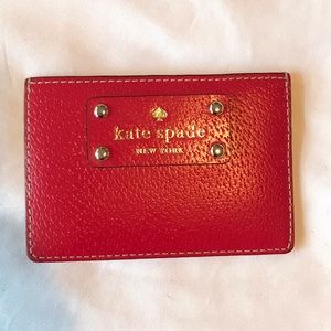 Kate Spade Red Card Holder Wallet